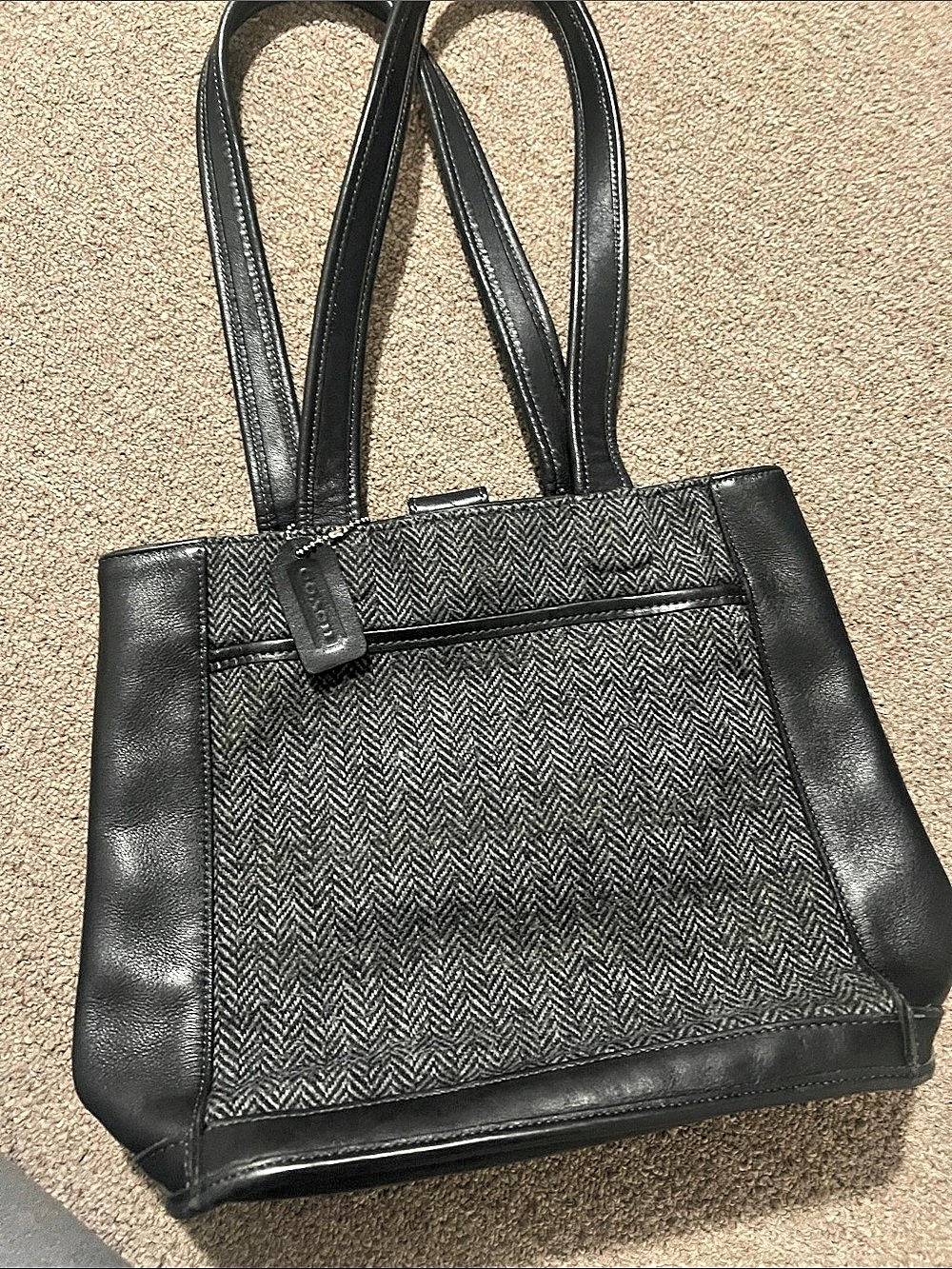 Coach Geometric Black Tote